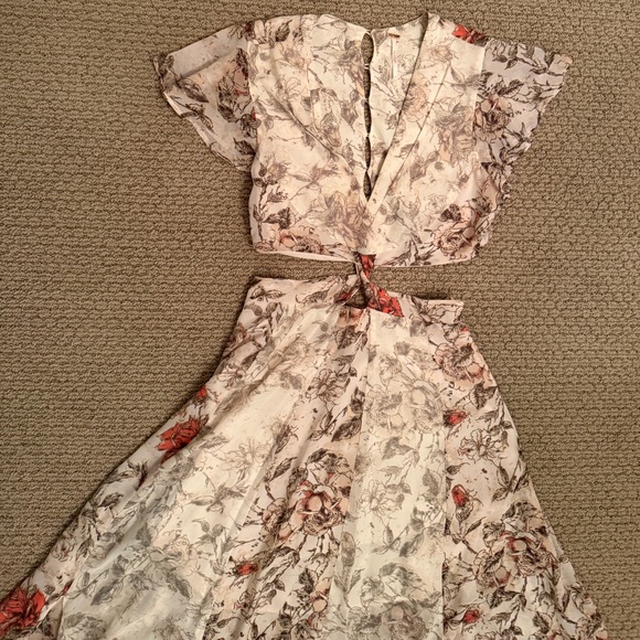 Free People Beige and Red Floral Maxi Dress - Picture 11 of 14